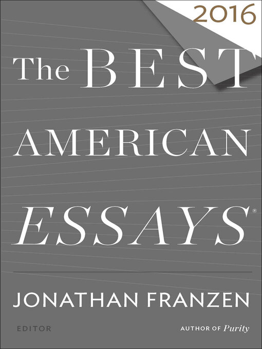 Title details for The Best American Essays 2016 by Jonathan Franzen - Available